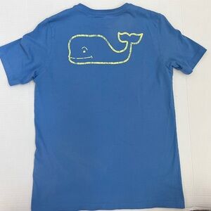Vineyard Vines Boys size medium blue whale t-shirt with yellow whale